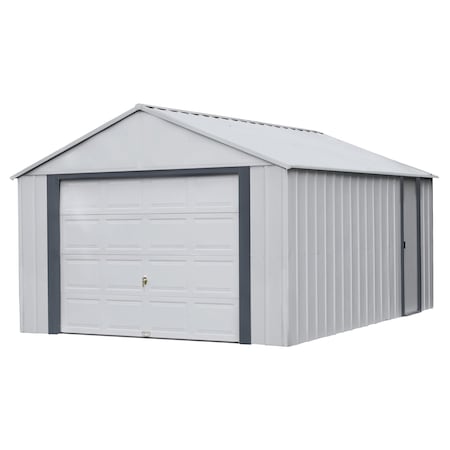 Arrow Storage Products Murryhill Steel Garage, 12 ft x 17 ft, 2-Tone Gray BGR1217FG
